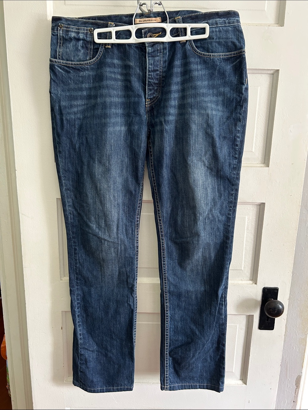 John Varvatos USA Men's Dark Blue Classic Straight Jeans 34R